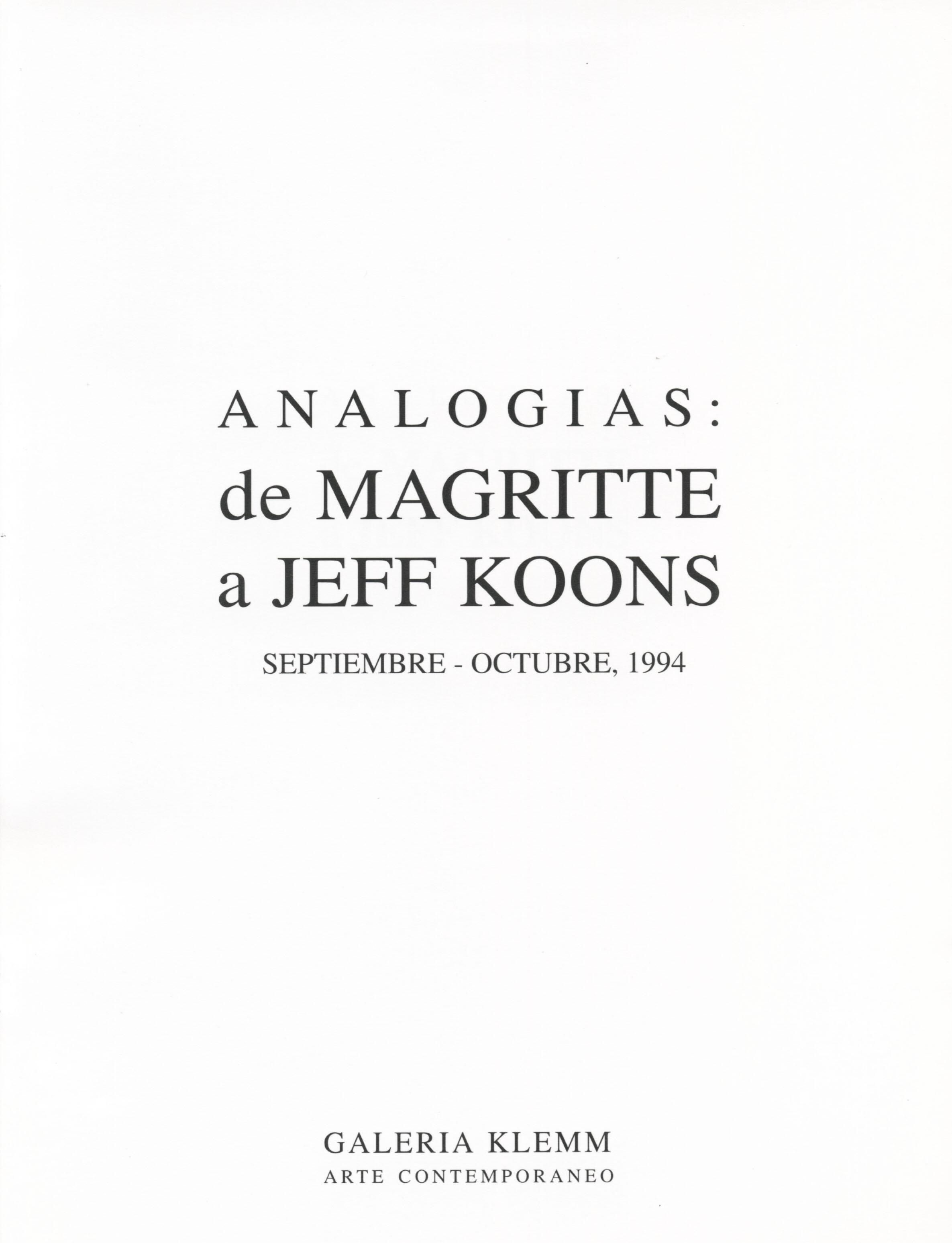 Analogías: de Magritte a Jeff Koons
